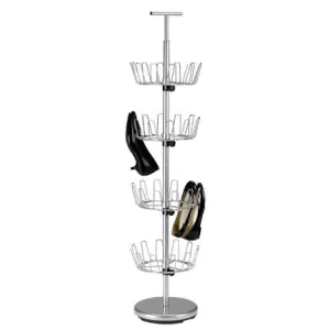 4-Tier Revolving Shoe Tree Satin