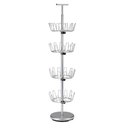 4-Tier Revolving Shoe Tree Satin