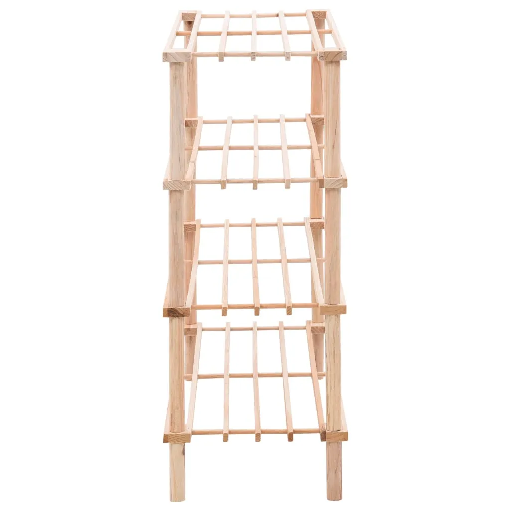 4-Tier Shoe Rack Solid Fir Wood