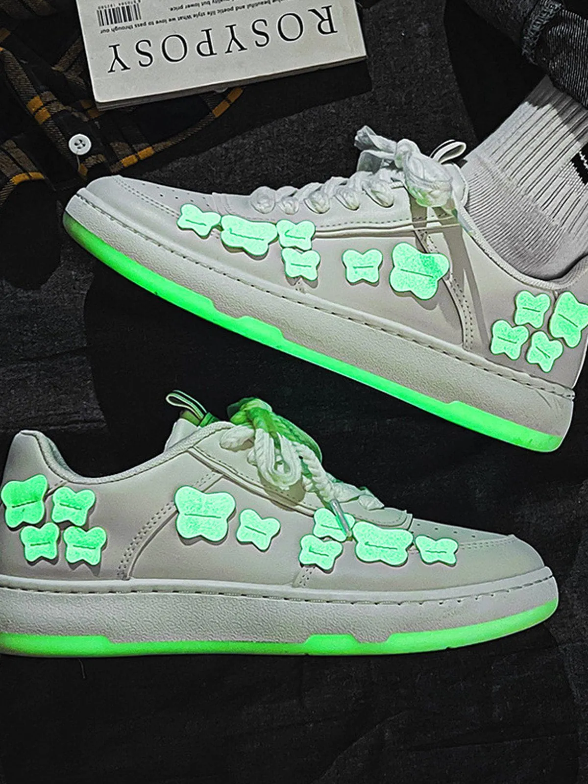 AlanBalen® - Fluorescent Butterfly Skate Shoes