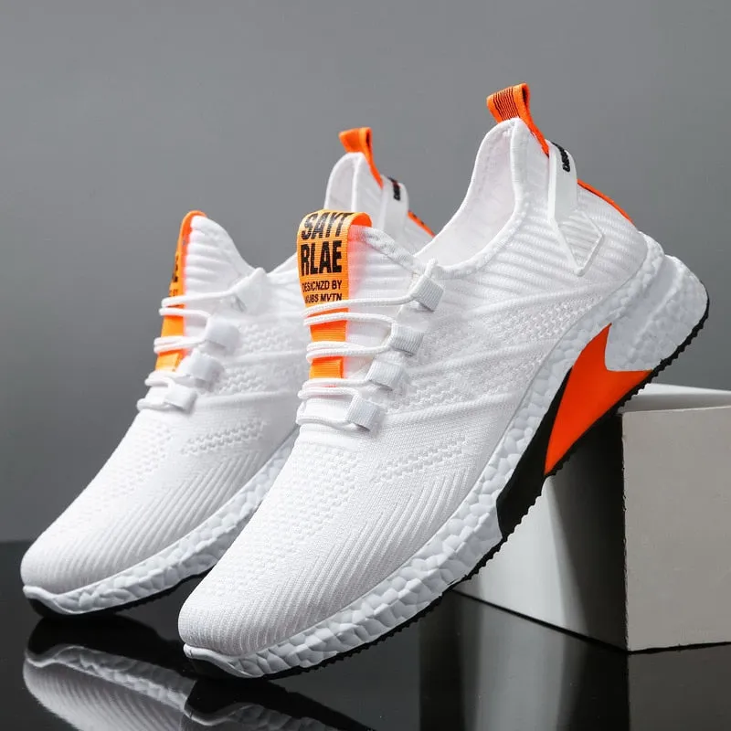 Amozae  Men's Mesh Breathable Running Shoes Gym Sneakers Outdoor Comfortable Fitness Trainer Sport Lightweight Walking Jogging Shoes