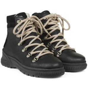 Angulus Black Tex Lace-up Boot with Wool Lining