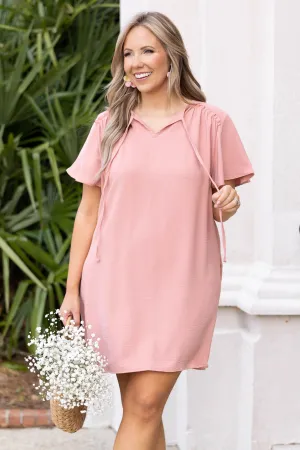 April Breezes Dress, Mauve