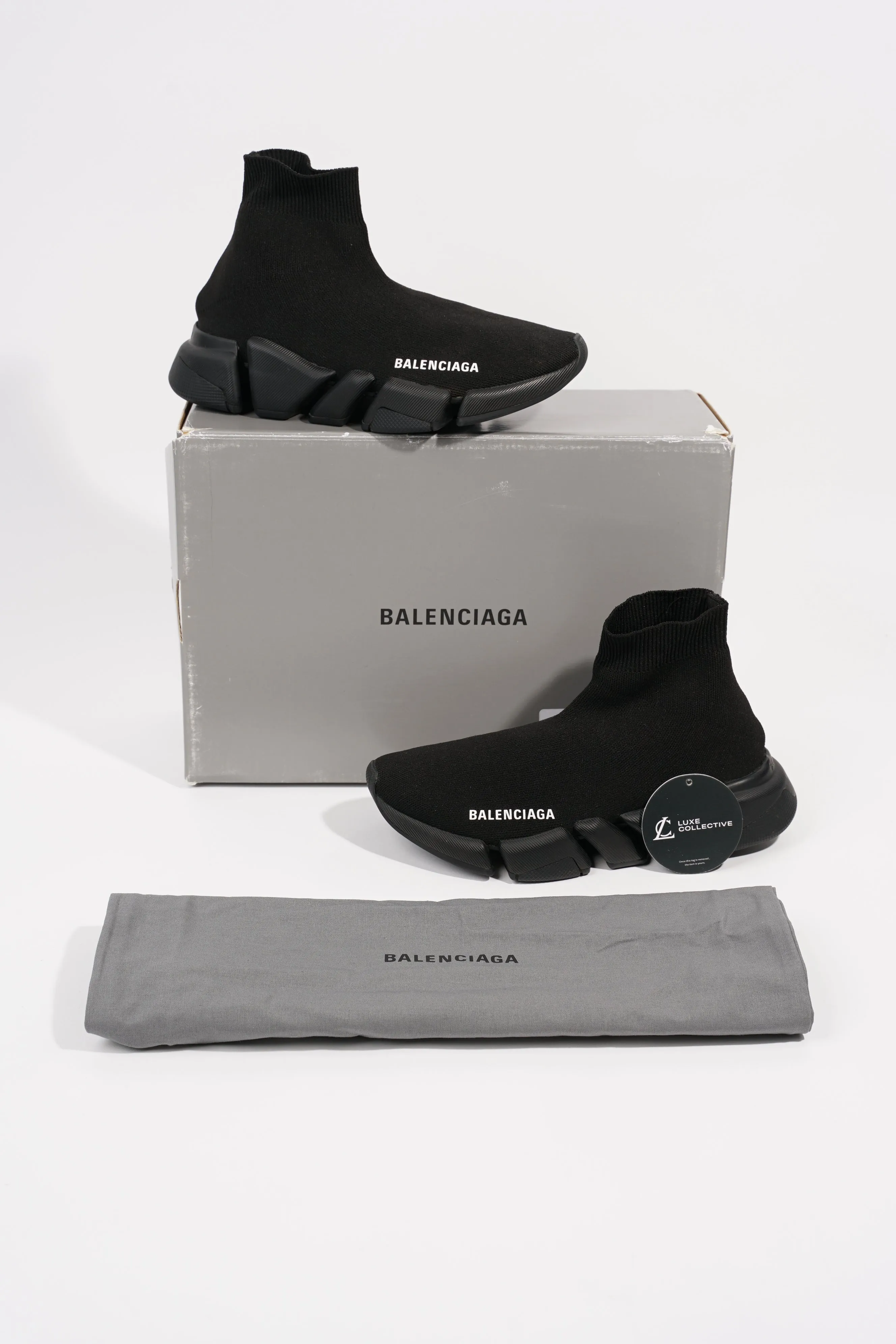 Balenciaga Womens Speed Trainers 2.0 Black / White EU 36 / UK 3