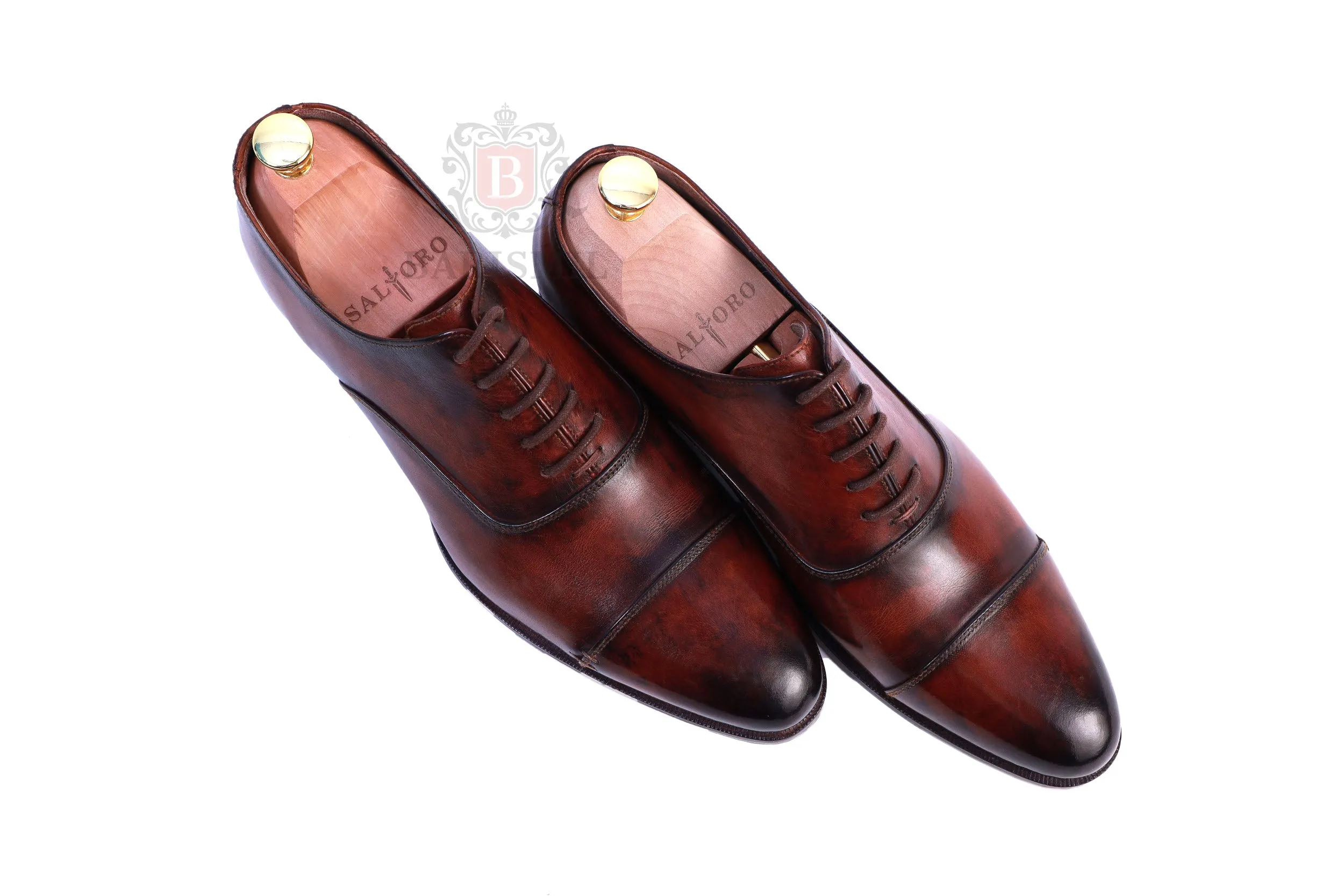 CEO - Brown Cap-toe Formal Shoes