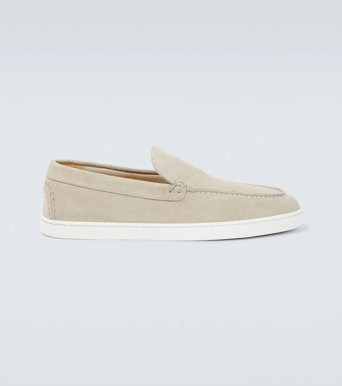 Christian Louboutin suede loafers, beige