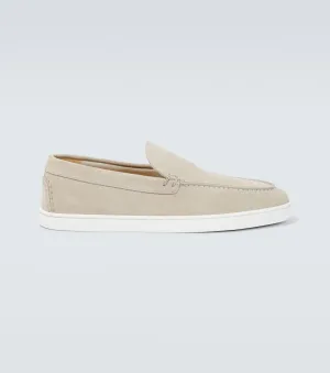 Christian Louboutin suede loafers, beige