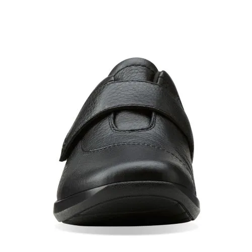 Clarks Gael Bombay Black Tumbled Leather Womens Shoes