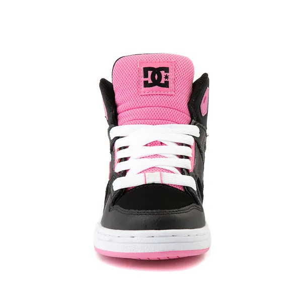 DC Pure Hi Skateboarding Shoes - Little Kid/Big Kid, Black/Pink