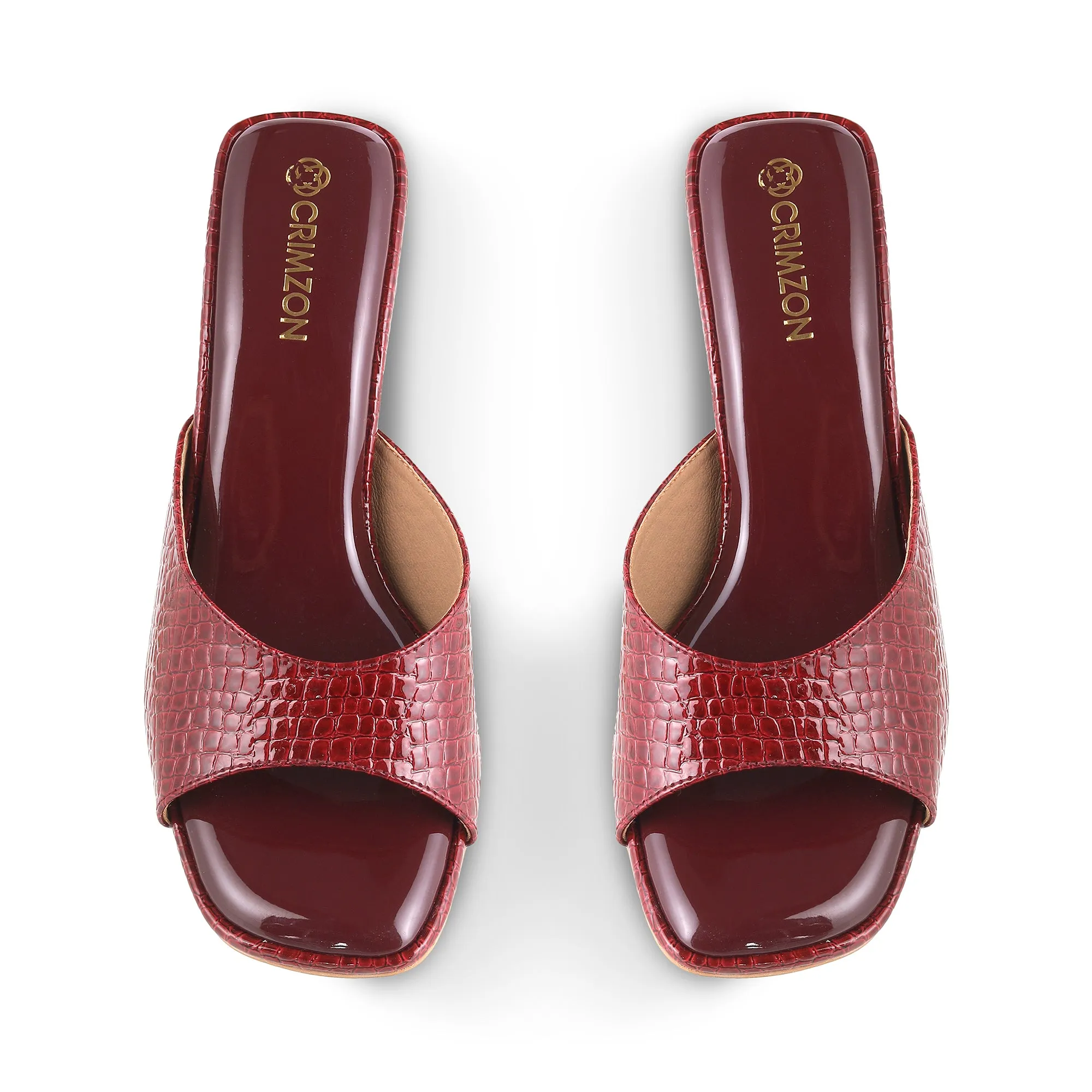 FRIDAY- BURGUNDY BLOCK HEELS