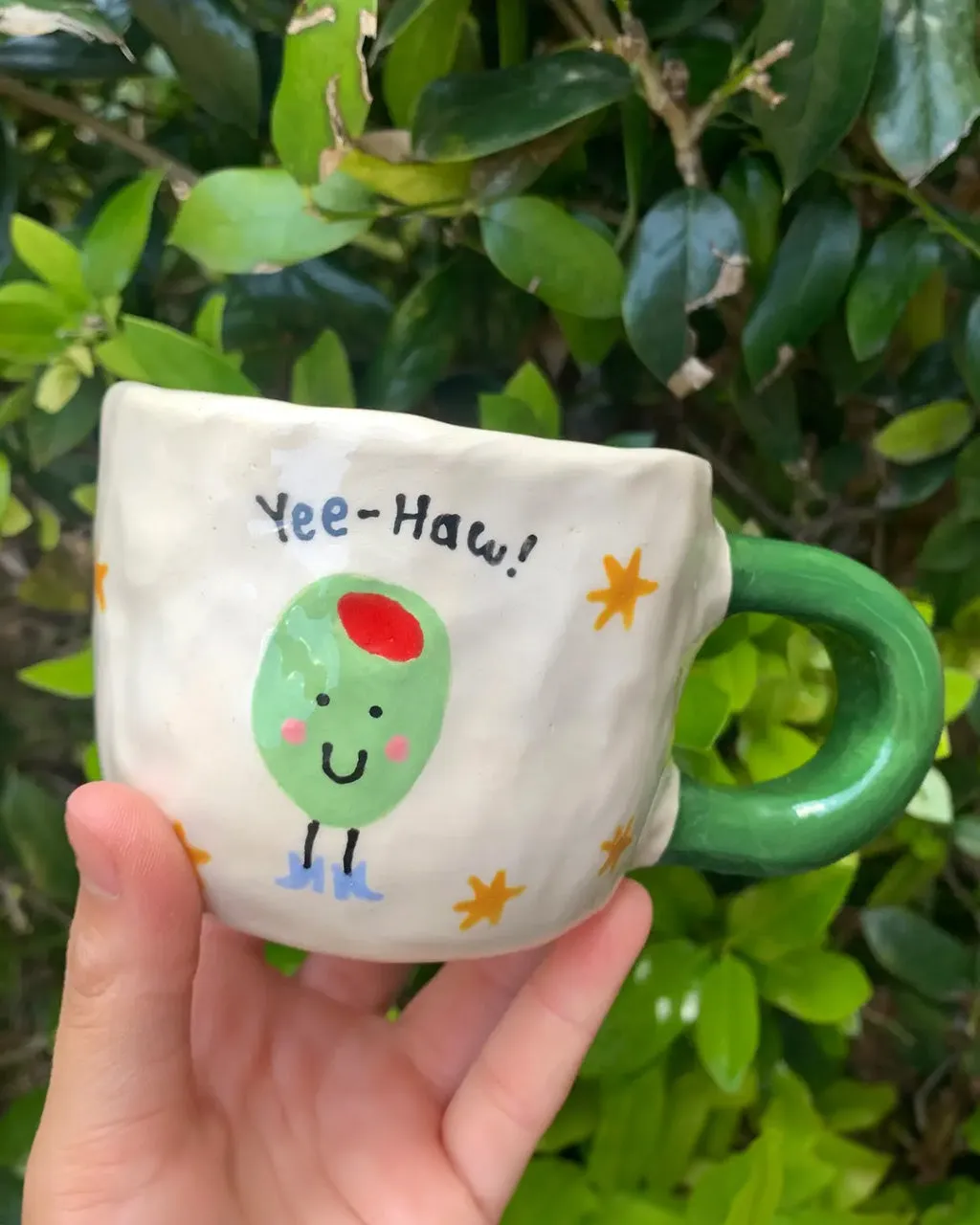 Fruits In Boots Mug - Yee-Haw Olive