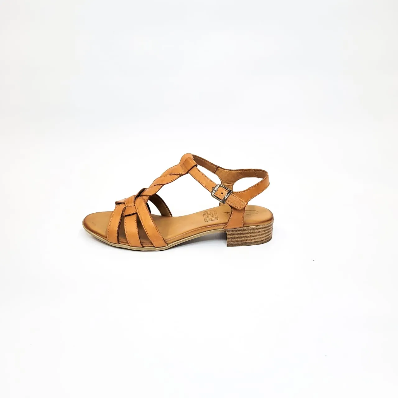 Gia tan leather t-bar ankle strap sandal