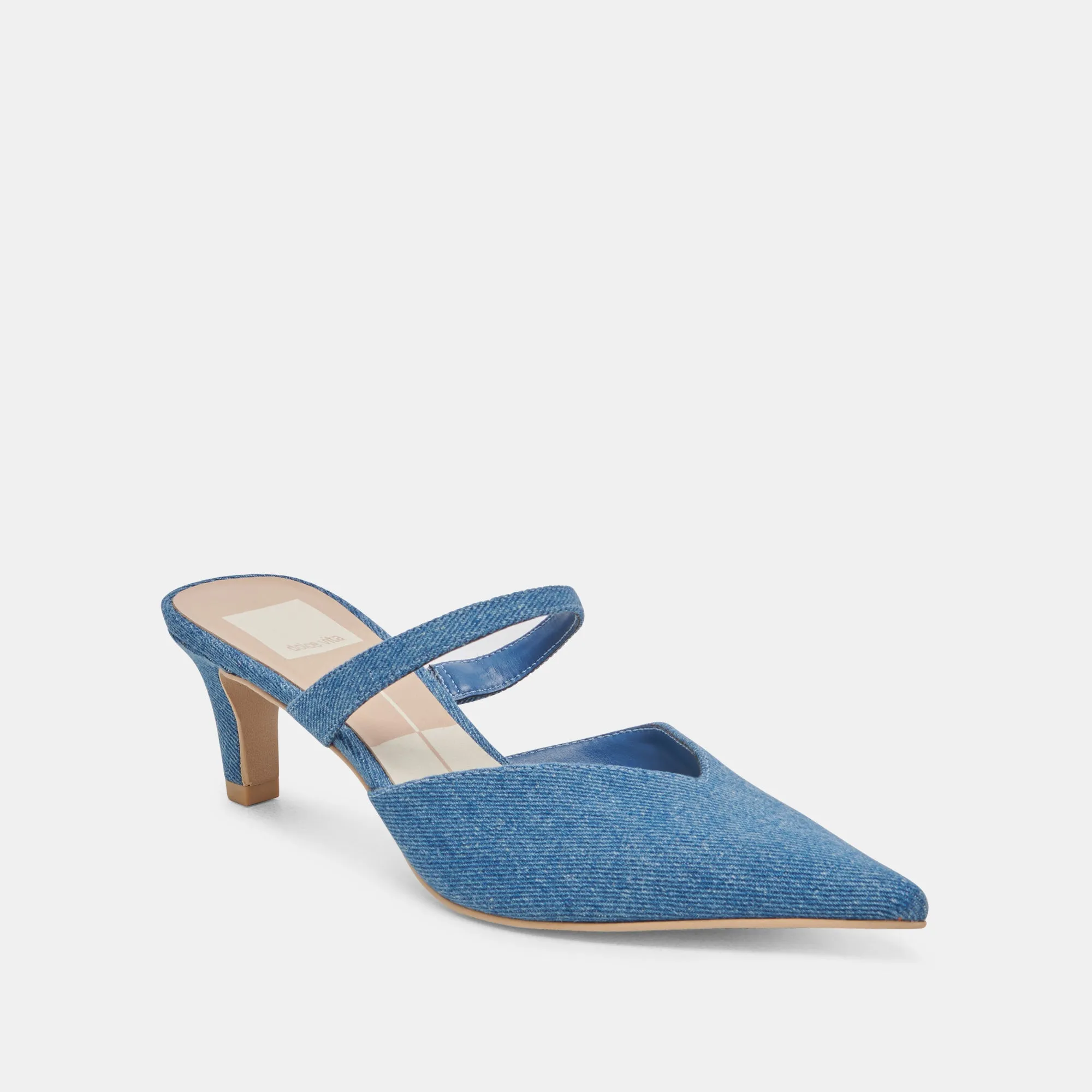 KANIKA MID HEELS BLUE DENIM