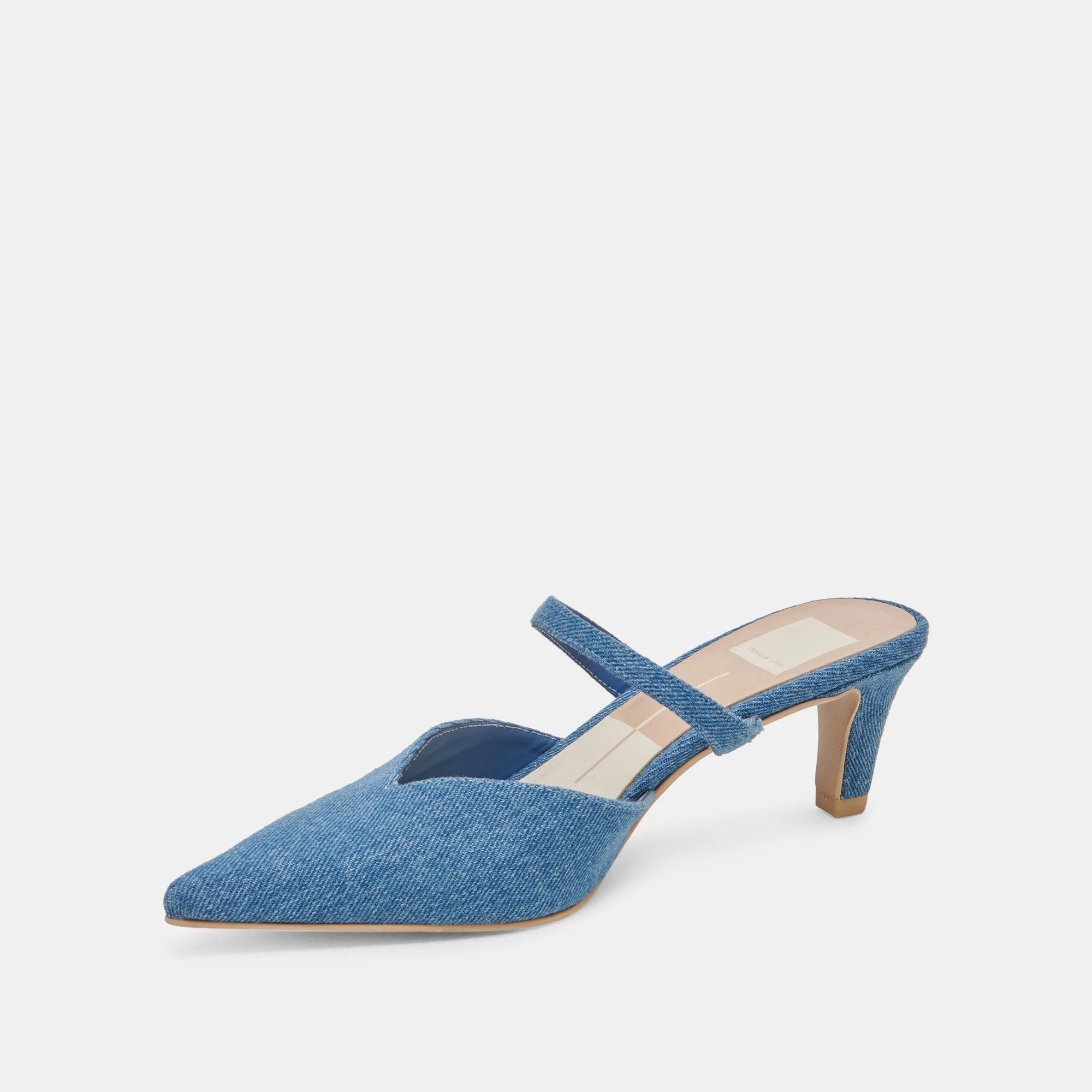 KANIKA MID HEELS BLUE DENIM