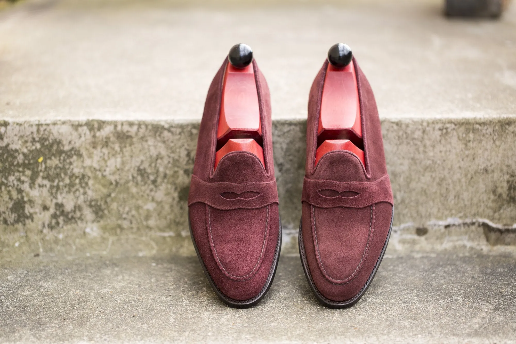 Madison - MTO - Burgundy Suede - TMG Last - Single Leather Sole