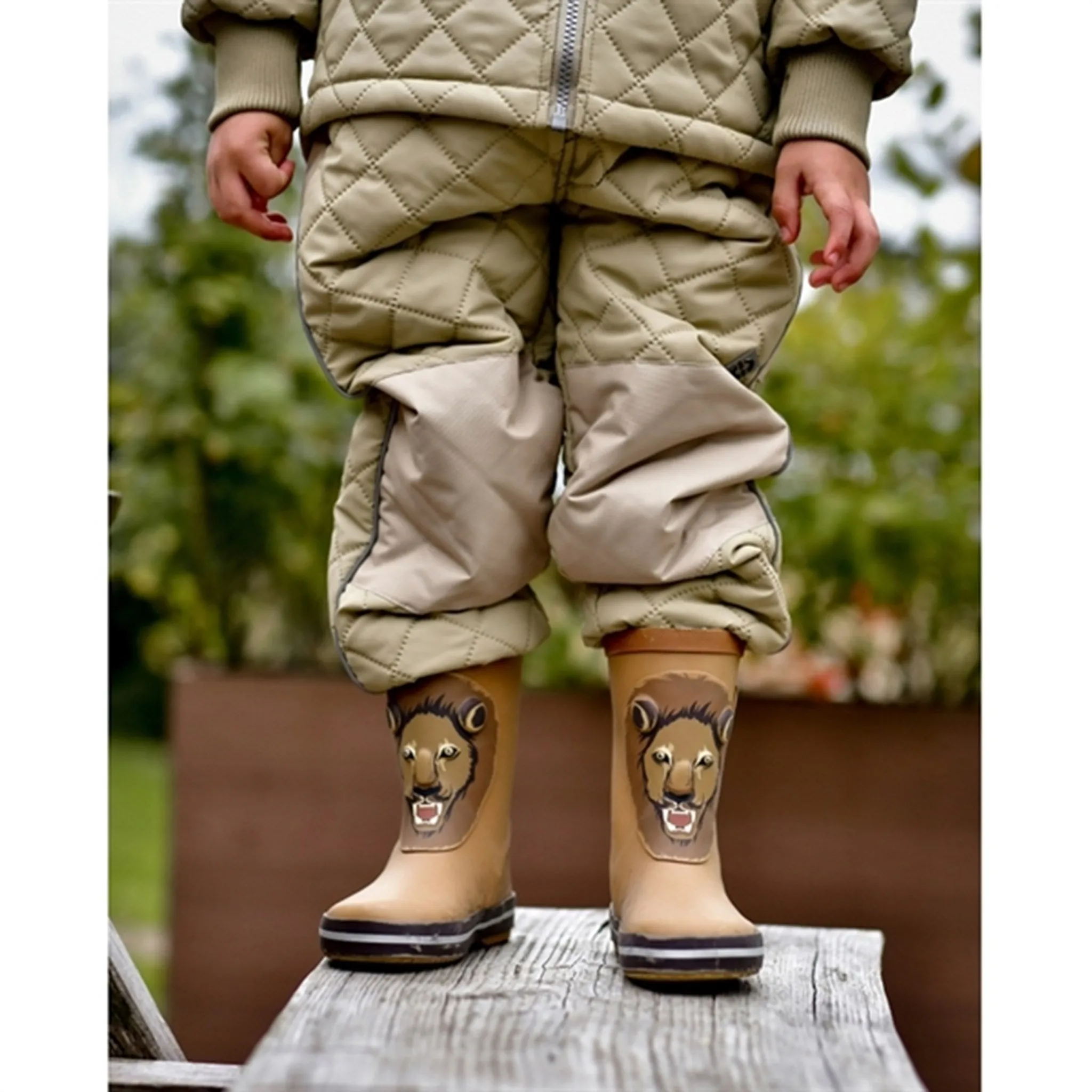 Mikk-Line Rubber Boots 3D Lion Dijon