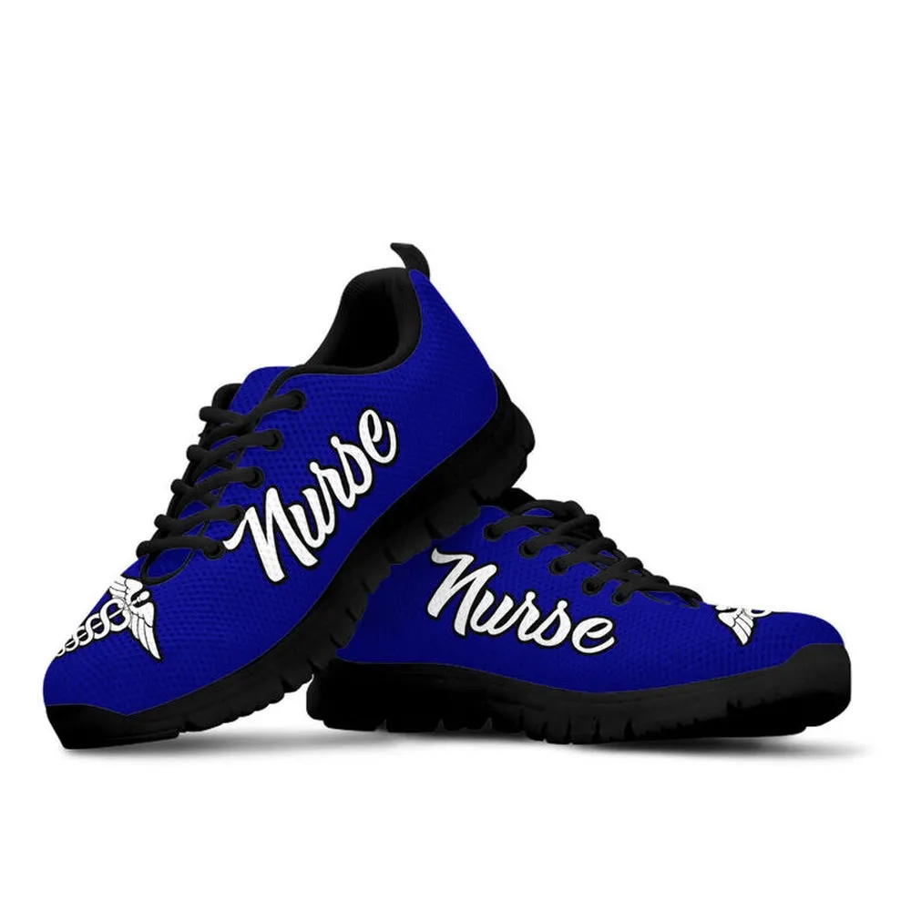 Nurse Sneaker, Nurse Navy Blue Sneakers Shoes, Best Shoes For Nurses