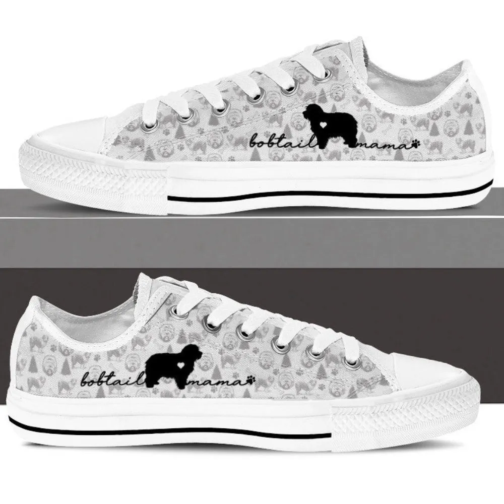 Old English Sheepdog Low Top Shoes Sneaker, Dog Printed Shoes, Canvas Shoes For Men, Women