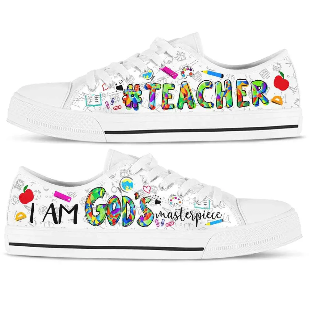 School Teacher Gods Masterpiece Low Top Shoes, Teacher Shoes, Low Top Sneakers