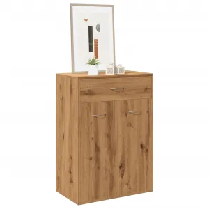 Shoe Cabinet Artisan Oak 60x35x84 cm Engineered Wood