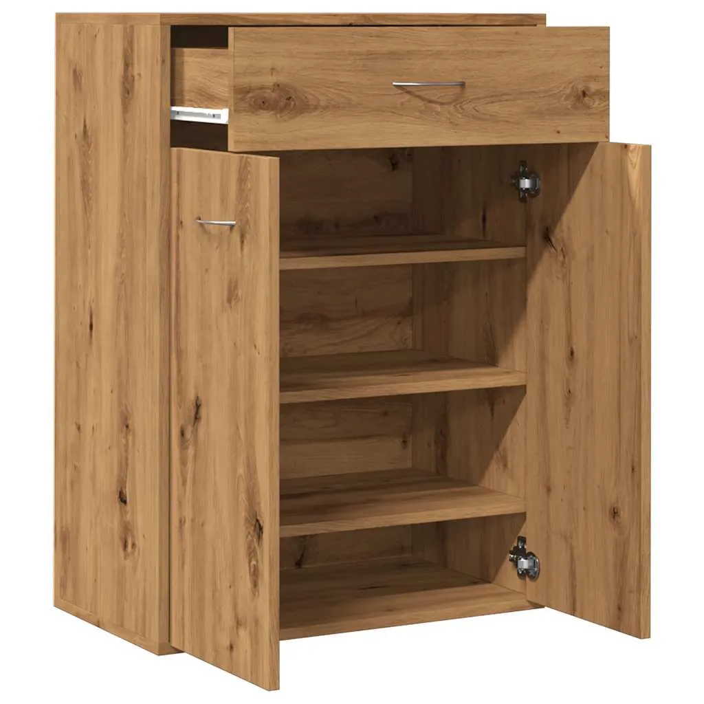 Shoe Cabinet Artisan Oak 60x35x84 cm Engineered Wood