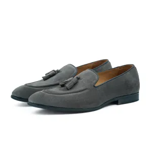 Tassels Loafers Grey Suede