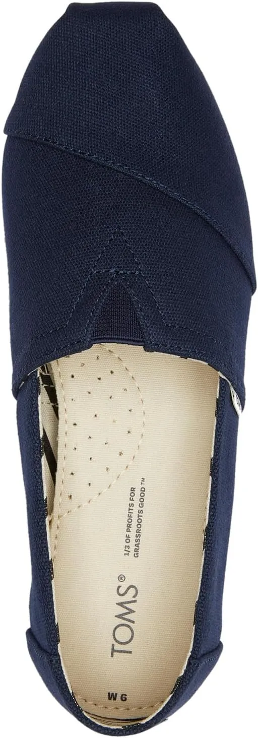 TOMS Women's Alpargata Heritage Canvas Shoes Size 12 Navy Pair Of Shoes