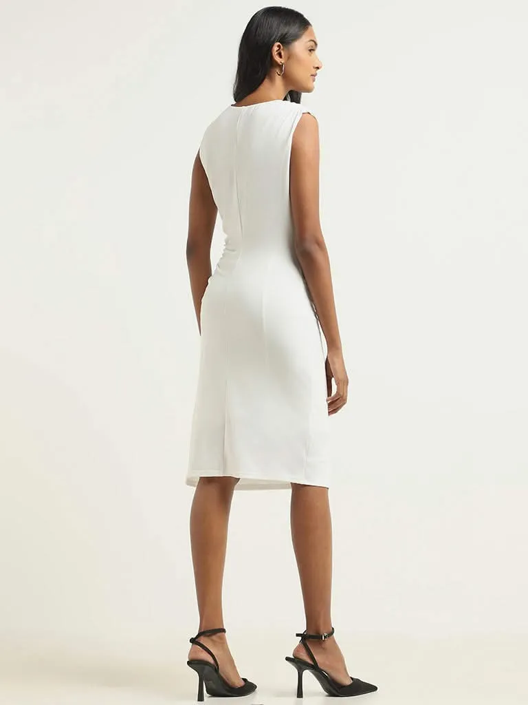 Wardrobe White Sleek A-Line Dress