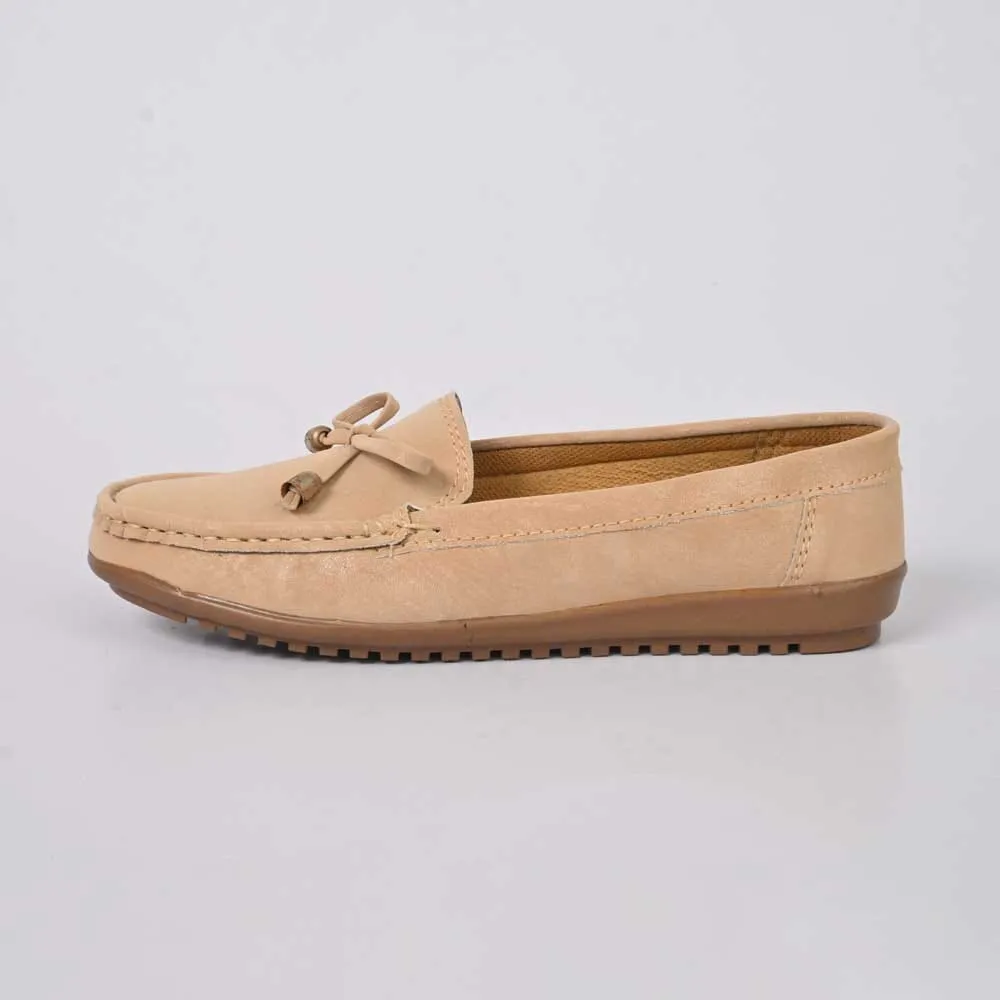 Women's Fancy Suede Atario Moccasin Shoes With Tassle