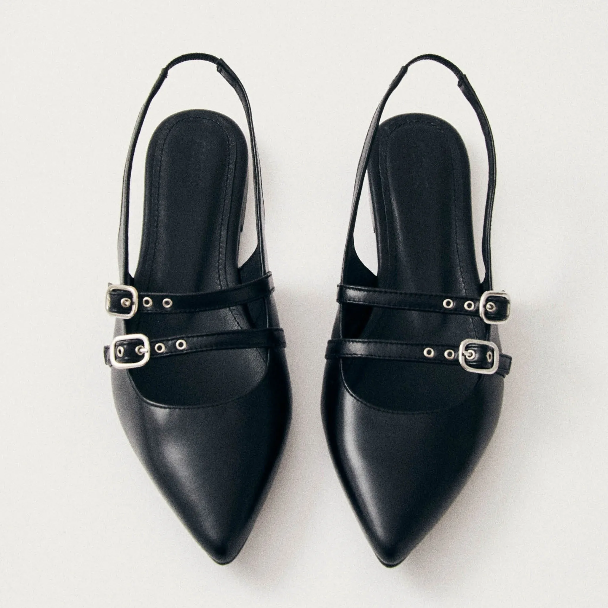 Wren Leather Ballet Flats Black