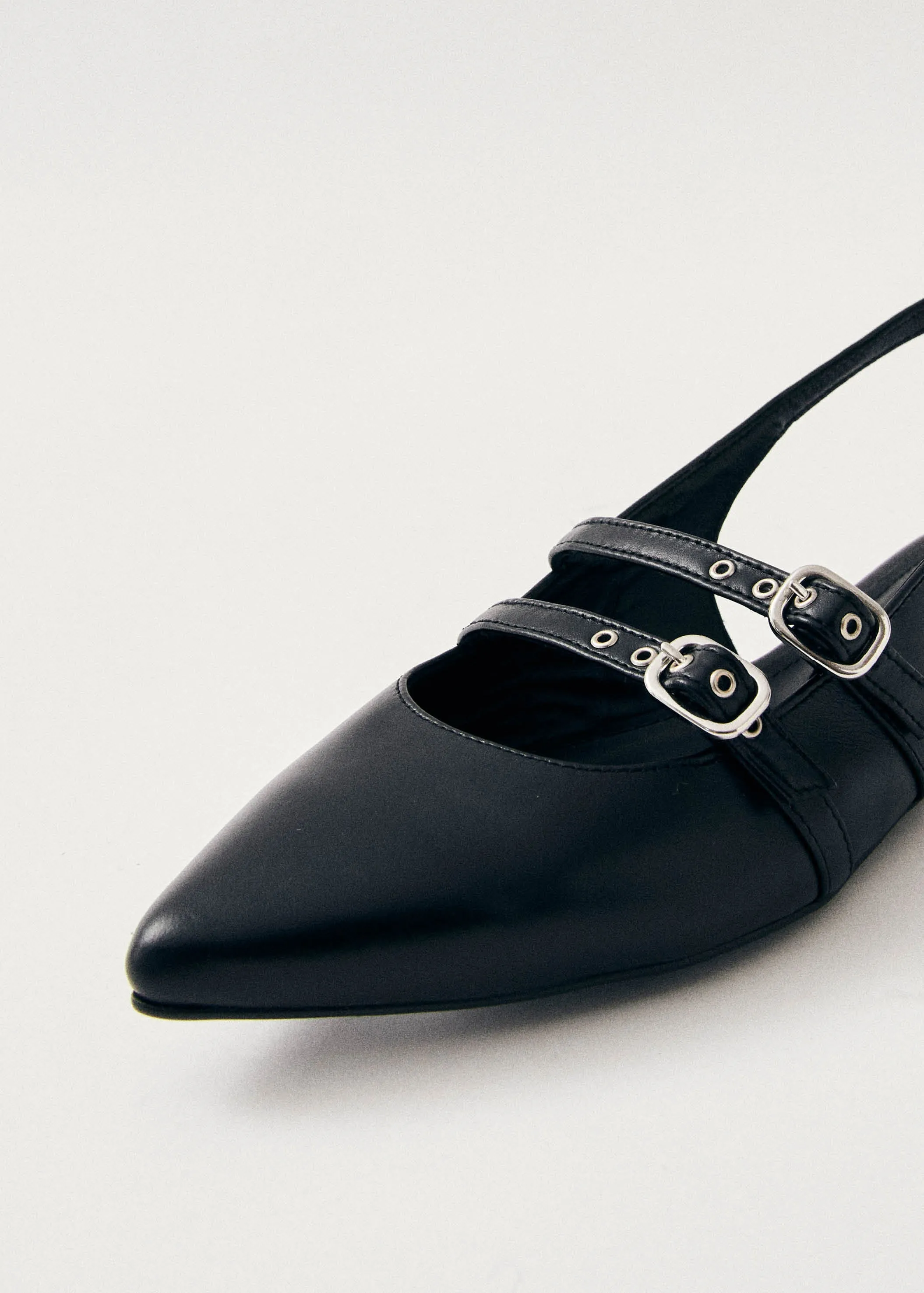 Wren Leather Ballet Flats Black